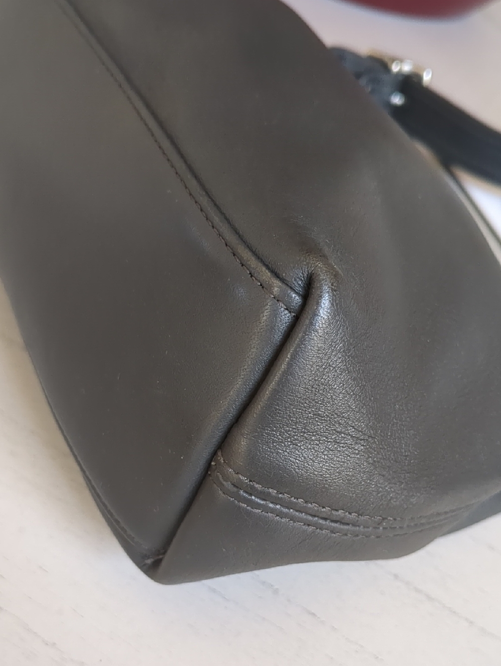 Coach Hobo Style 9059 in Charcoal grey Leather, Vintage Shoulder Bag - Picture 10 of 13